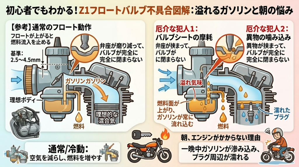 フロートバルブの不具合