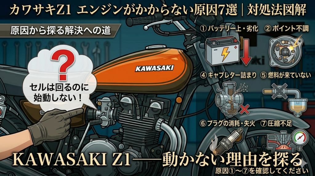 Z1エンジンかからない原因7つ