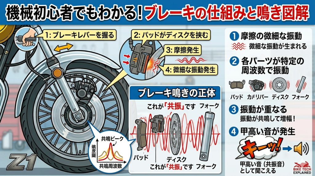 ブレーキ鳴きの原因