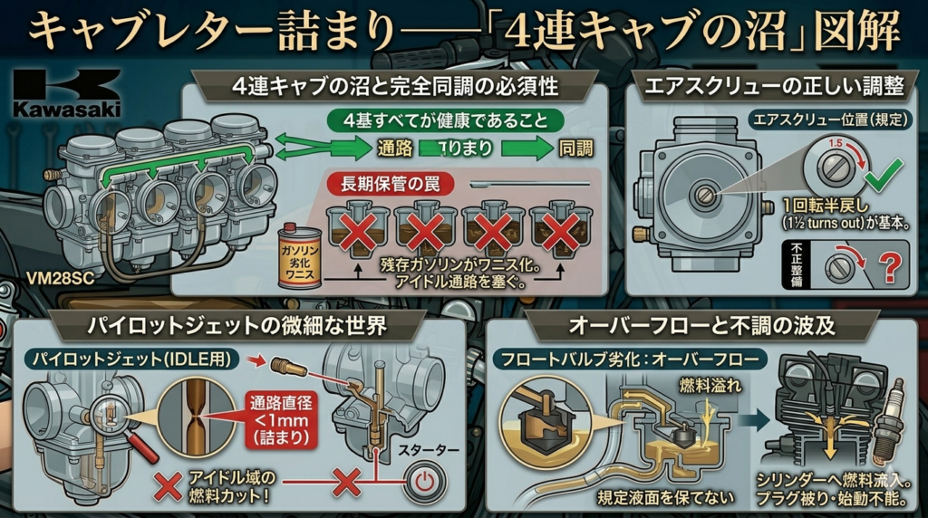 Z1キャブの詰まり