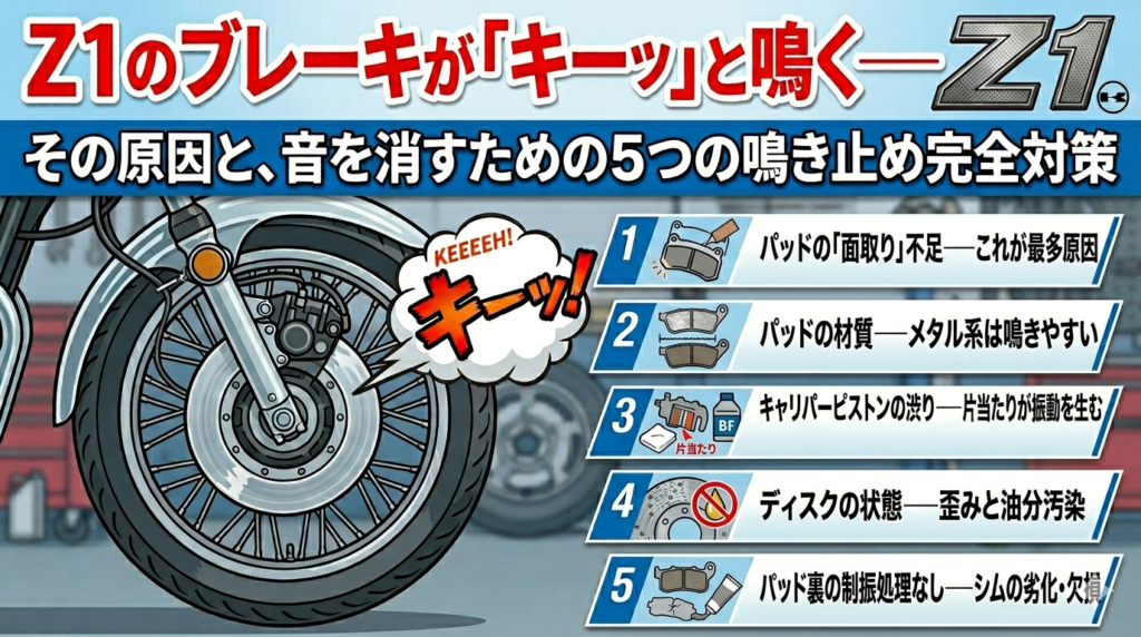 Z1のブレーキ鳴き対策